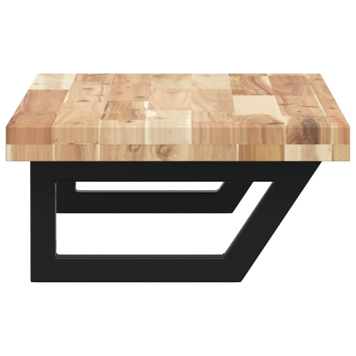 Servanthylle veggmontert stål og heltre akasie