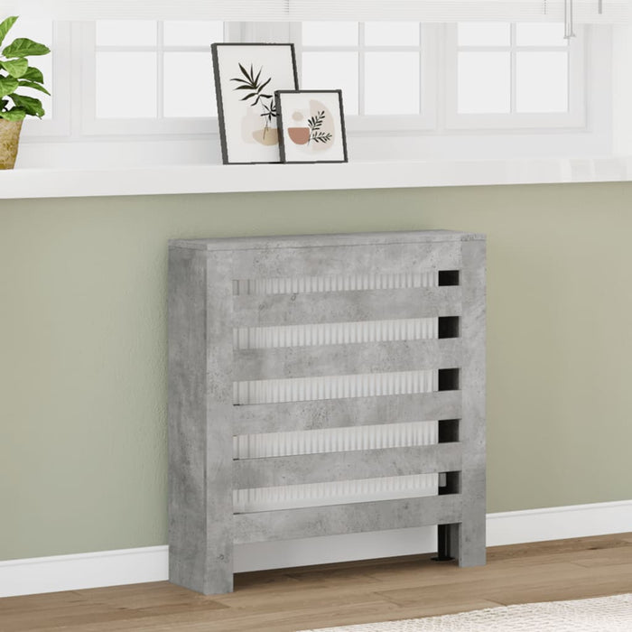 Radiatordeksel betonggrå 78x20x82 cm konstruert tre