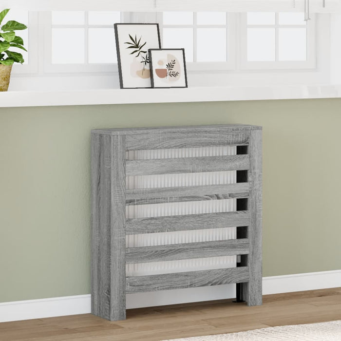 Radiatordeksel grå sonoma 78x20x82 cm konstruert tre