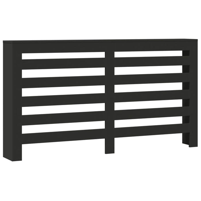 Radiatordeksel svart 149x20x82 cm konstruert tre