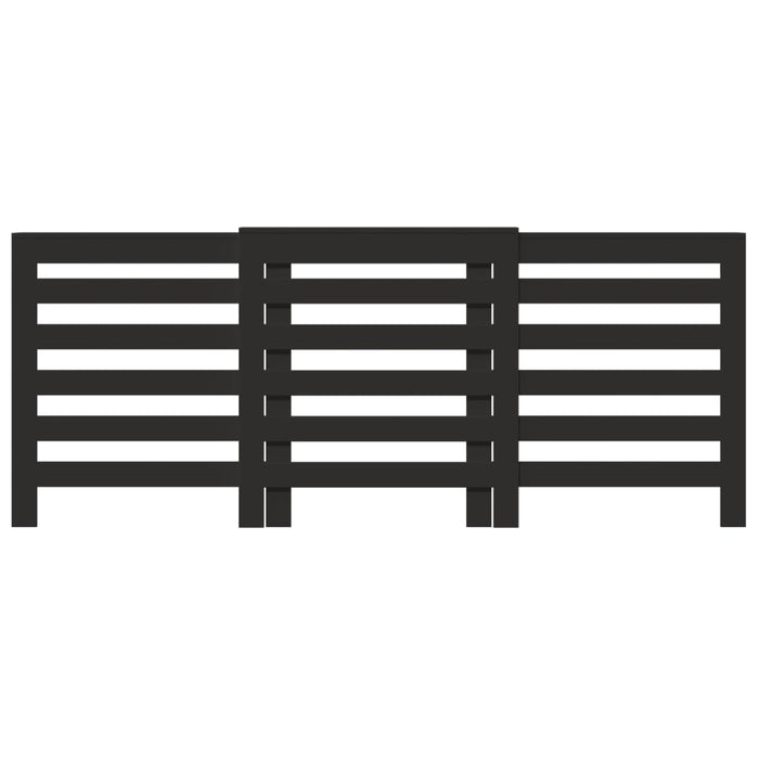 Radiatordeksel svart 205x21,5x83,5 cm konstruert tre