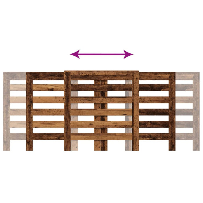 Radiatordeksel gammelt tre 205x21,5x83,5 cm konstruert tre