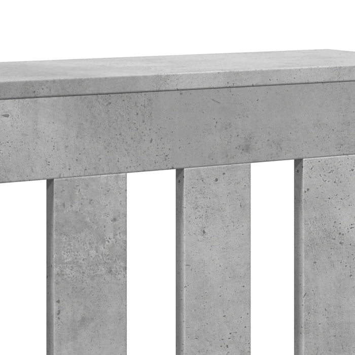 Radiatordeksel betonggrå 78x20x82 cm konstruert tre