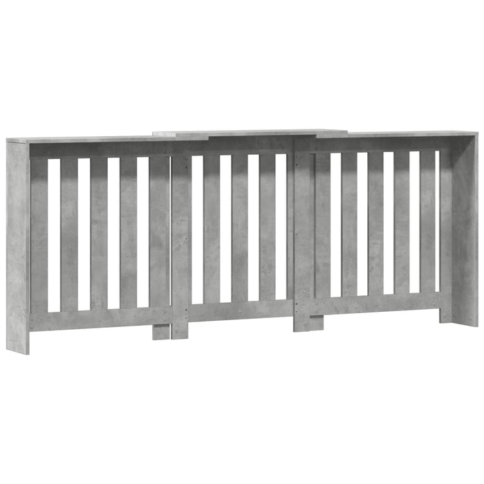 Radiatordeksel betonggrå 205x21,5x83,5 cm konstruert tre