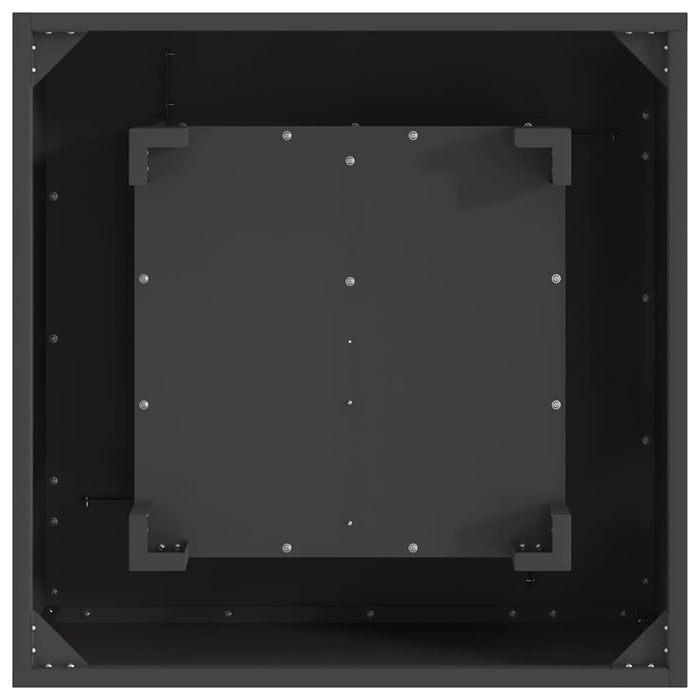 Bålplass Svart 60 x 60 x 30 cm Kaldvalsestål