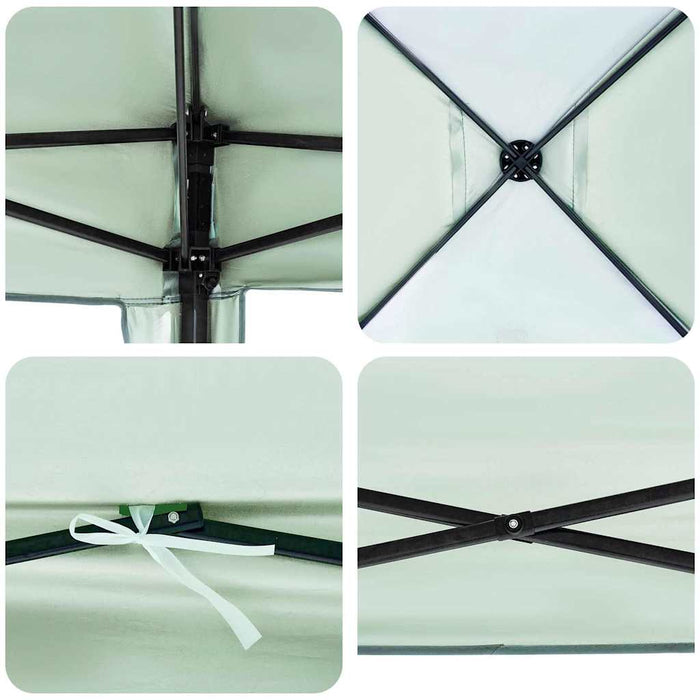 Canopy telt grønn 300 x 300 x 227 / 236 / 245 cm Oxford-stoff