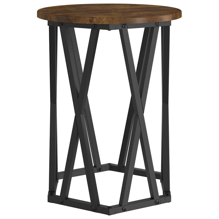 Kaffebord 2 pcs Røkt eik 50 x 50 x 50 cm Ingeniørtre og stål