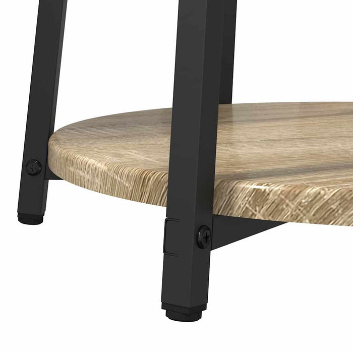 Sidebordssett 2 pcs Sonoma eik og svart 50 x 50 x 51 cm