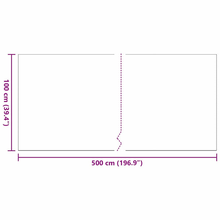 Kunstgress Svart 5 x 1 m Polypropen