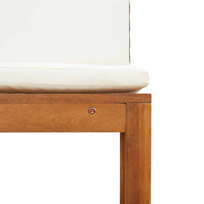 Hagemøbler Uten Armlener med Puter 2 stk i Solid Akasietre