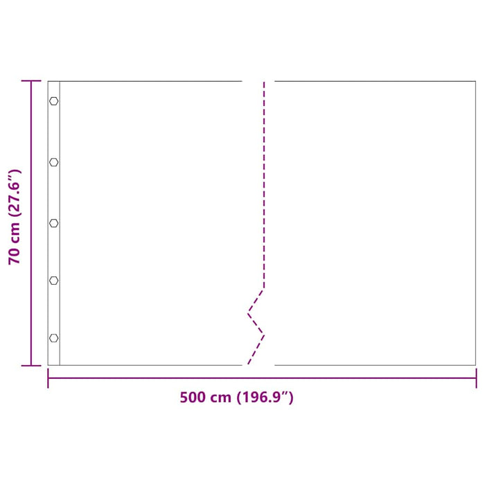 Rotbarriere Svart 0,7 x 5 m HDPE