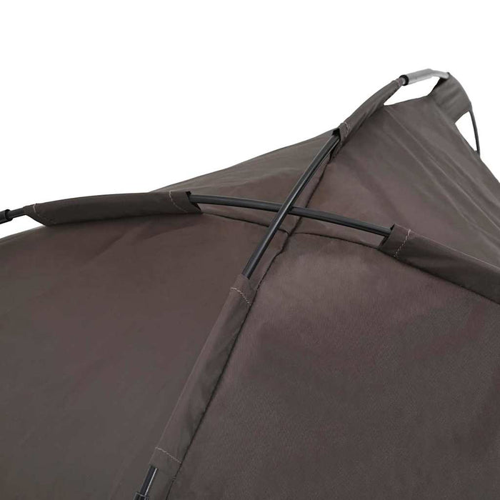 hevet hundeseng med avtagbart tak Brun XL Stål