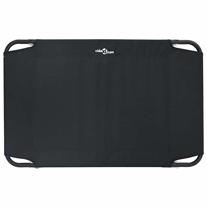 sammenleggbar hundeseng svart ML Oxford stoff og stål