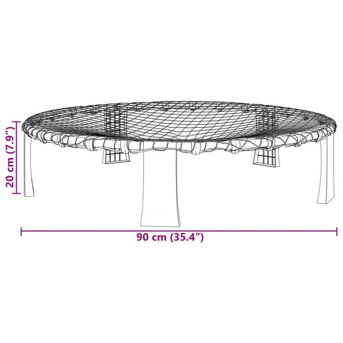 Roundnettsett med 3 baller og ekstra pumpe Ø90x20 cm