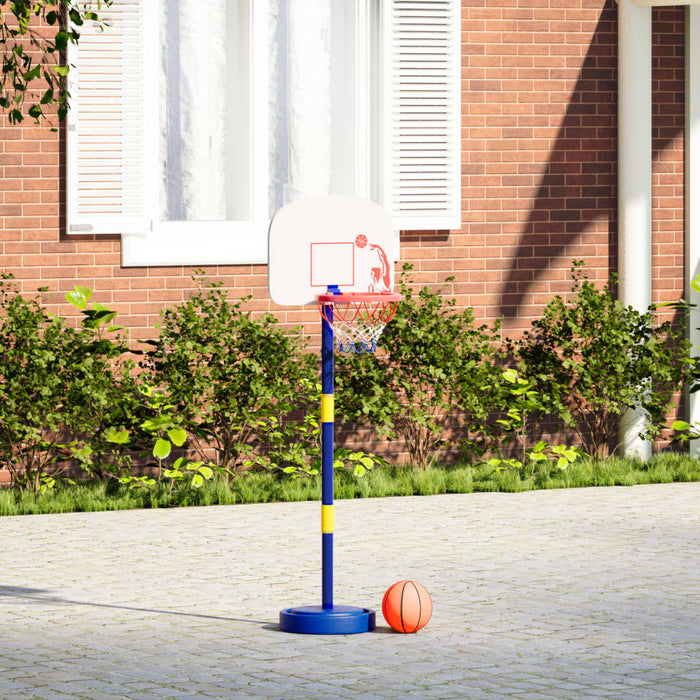 Basketballstativ med ball og pumpe justerbar høyde 90/121 cm