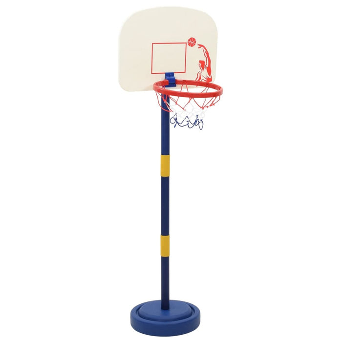 Basketballstativ med ball og pumpe justerbar høyde 90/121 cm