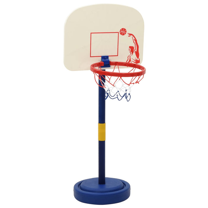 Basketballstativ med ball og pumpe justerbar høyde 90/121 cm