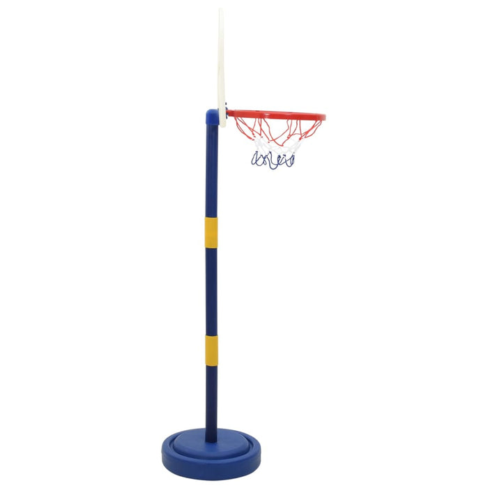 Basketballstativ med ball og pumpe justerbar høyde 90/121 cm