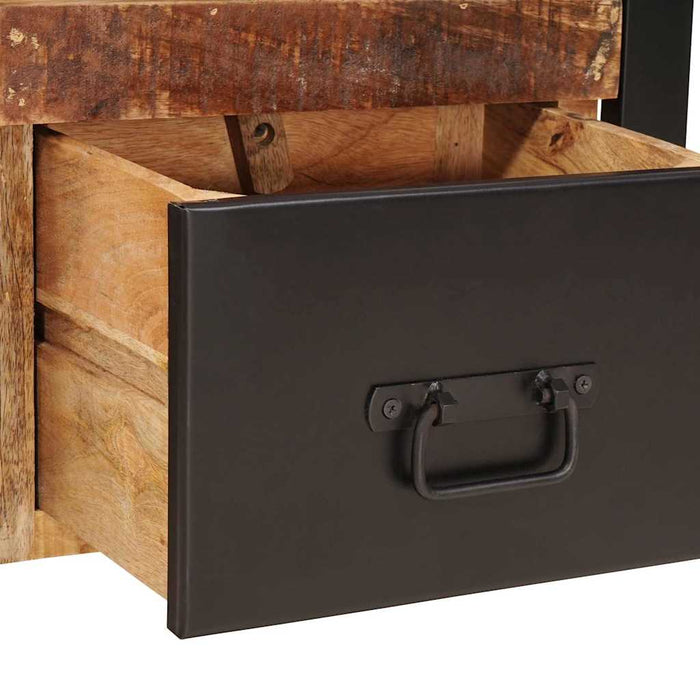 Klesstativ med skuff Brun 40 x 40 x 90 cm Massivt mangotre