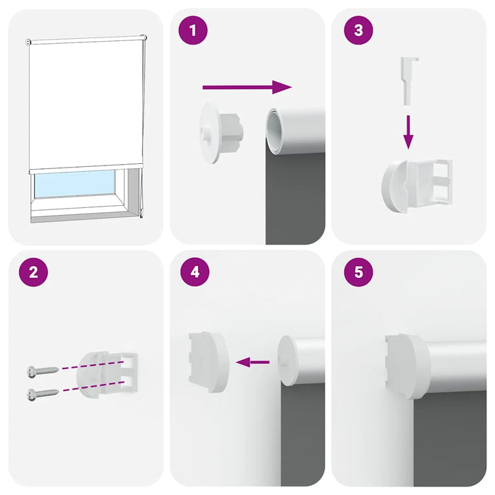 Rullegardin lystette 135x230 cm stoff bredde 131,6 cm polyester