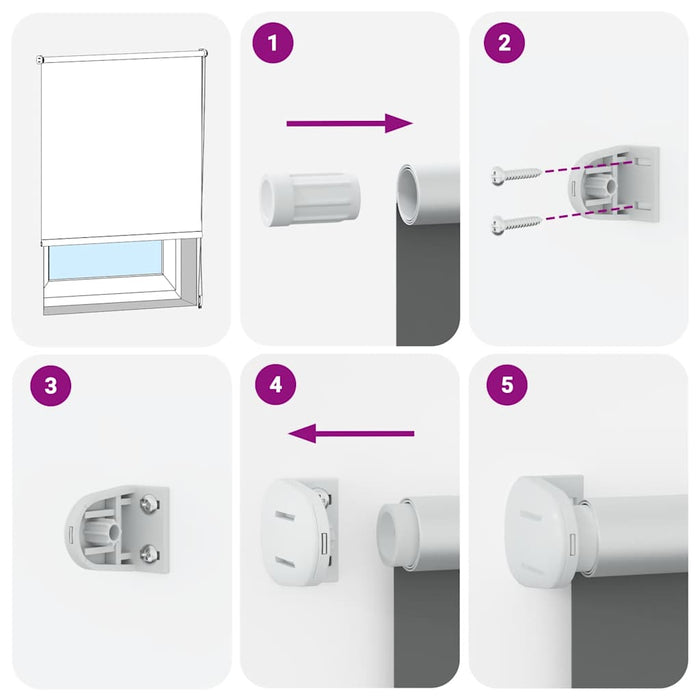 Rullegardin lystette 80x150 cm stoff bredde 75,7 cm polyester