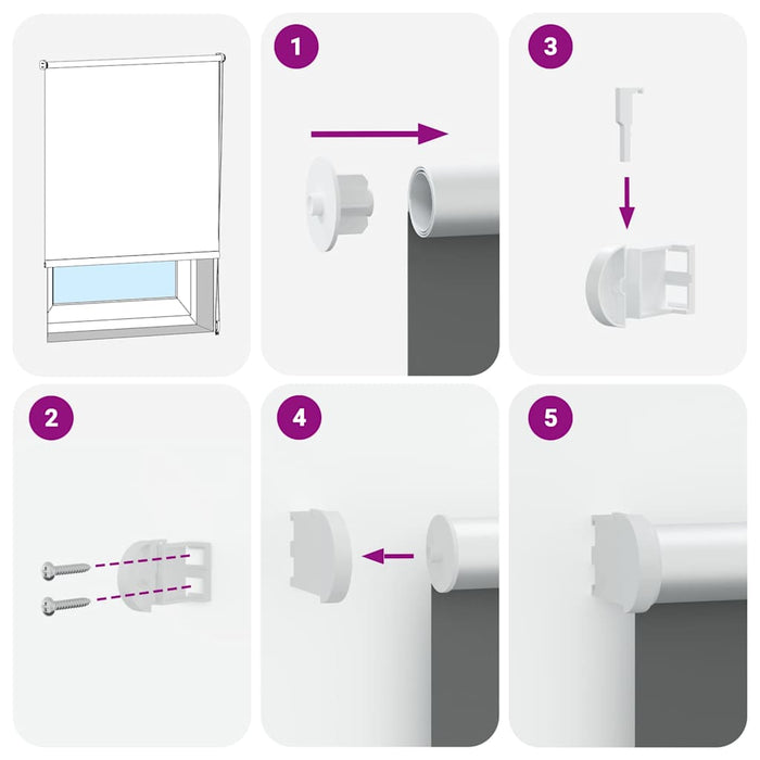 Rullegardin lystette 140x130 cm stoff bredde 136,6 cm polyester