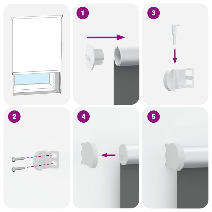 Rullegardin lystette 140x210 cm stoff bredde 136,6 cm polyester