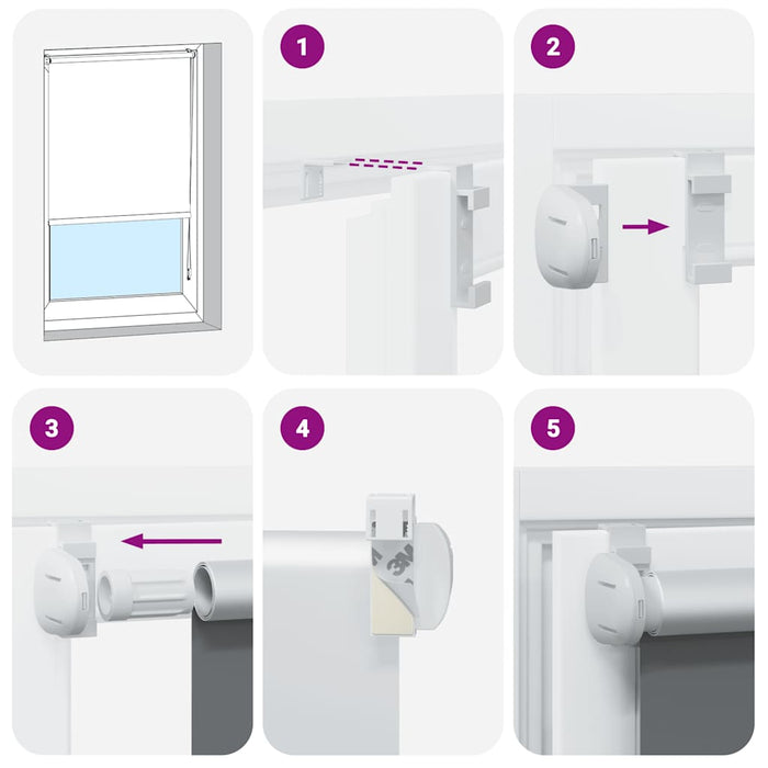 Rullegardin lystette 110x210 cm stoff bredde 105,7 cm polyester