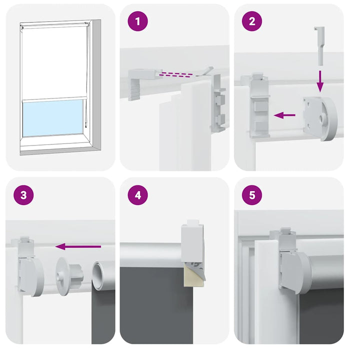 Rullegardin lystette 140x150 cm stoff bredde 136,6 cm polyester
