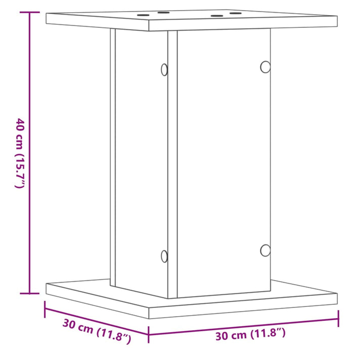 Plantestativ 2 stk hvit 30x30x40 cm konstruert tre