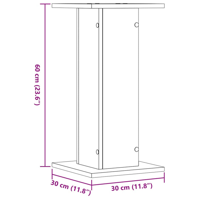 Plantestativer 2 stk hvit 30x30x60 cm konstruert tre