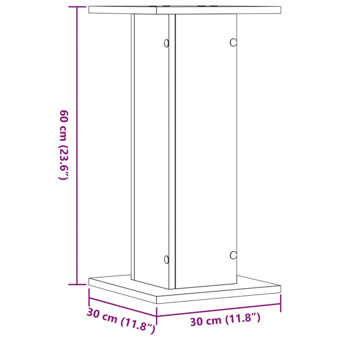 Plantestativer 2 stk sonoma eik 30x30x60 cm konstruert tre