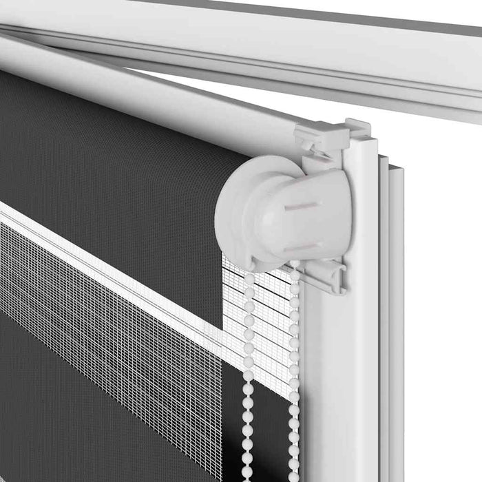 Sebragardin svart 125x230 cm stoff bredde 120,9 cm polyester