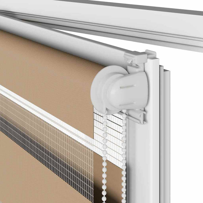 Sebragardin sandbrun 95x230 cm stoff bredde 90,9 cm polyester