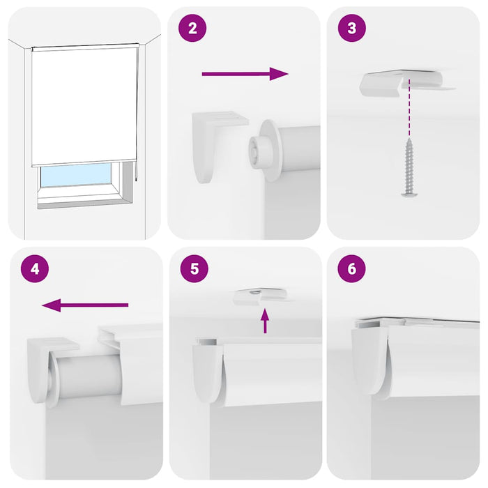 Dusjrullgardin med kassett 80x240 cm Stoffbredde 76 cm