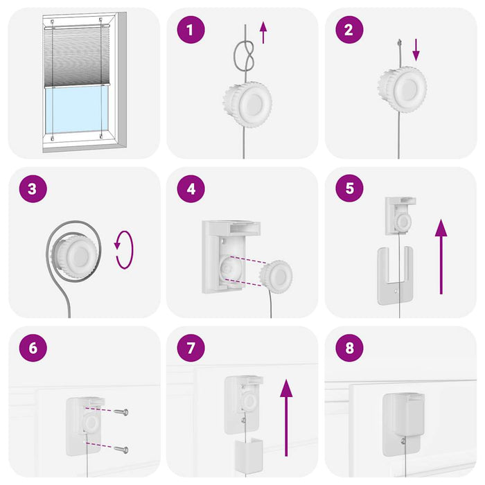 plisségardin sort 100x100 cm Stoff Bredde 99,4 cm Polyester