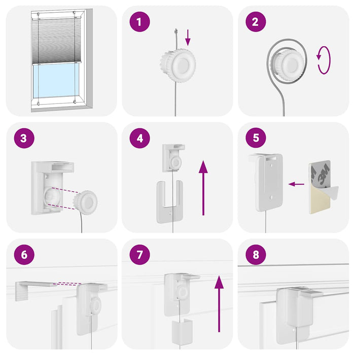 plisségardin sort 80x150 cm Stoff Bredde 79,4 cm Polyester