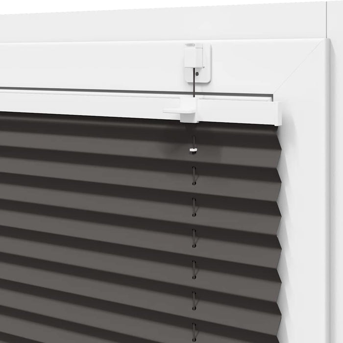 plisségardin sort 95x150 cm Stoff Bredde 94,4 cm Polyester