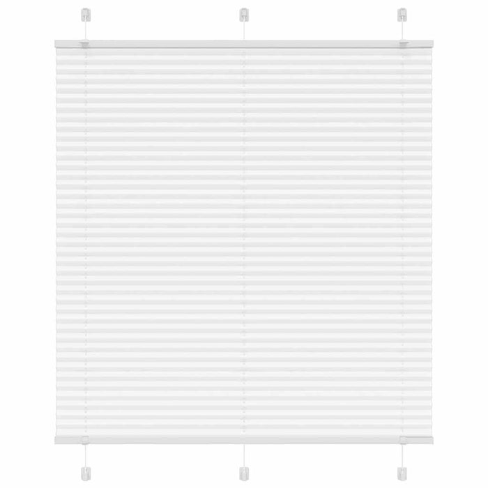 plisségardin Hvit 120x100 cm Stoff Bredde 119,4 cm Polyester