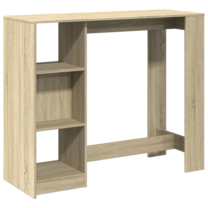 Barbord med hylle sonoma eik 124x46x103,5 cm konstruert tre