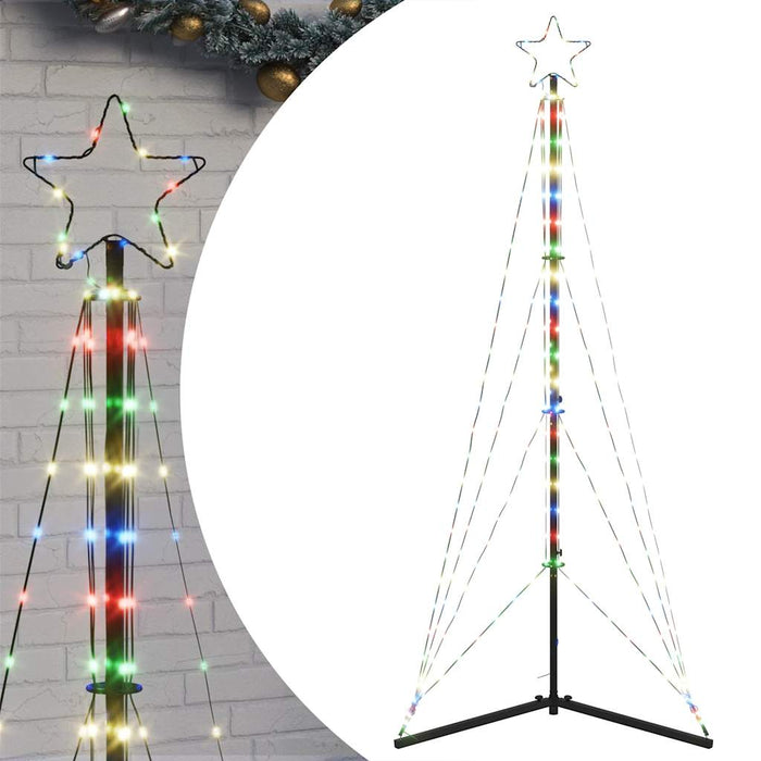 Juletrelys 363 LEDs fargerik 182 cm