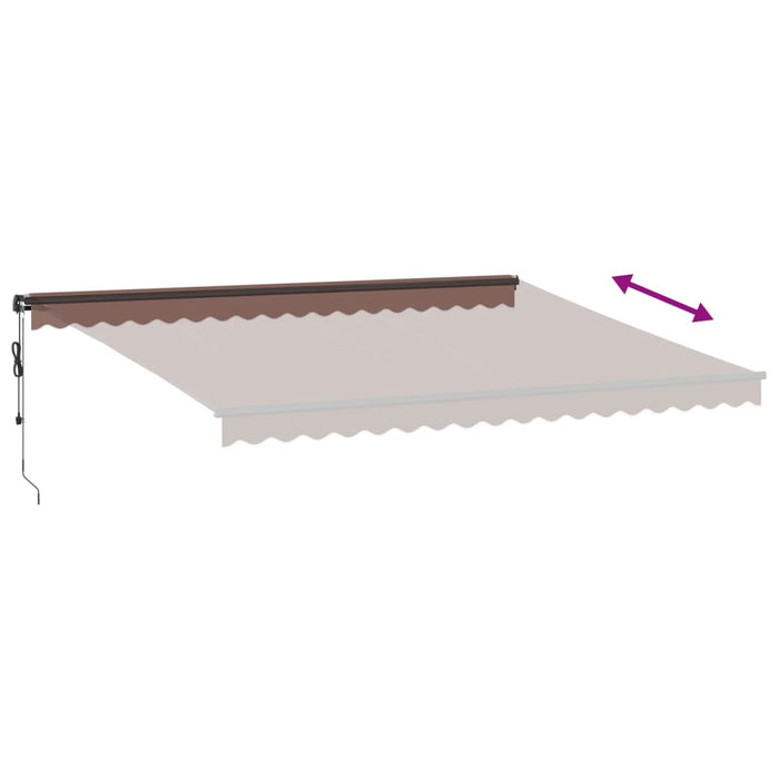 Automatisk uttrekkbar markise brun 450x300 cm