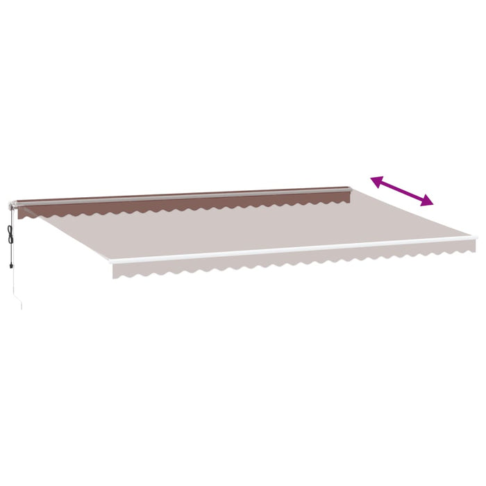 Automatisk uttrekkbar markise brun 600x300 cm