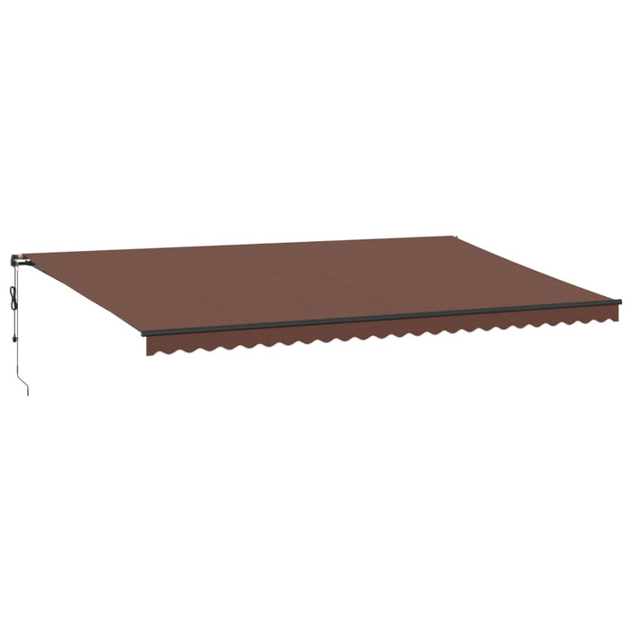 Automatisk uttrekkbar markise med LED brun 600x300 cm