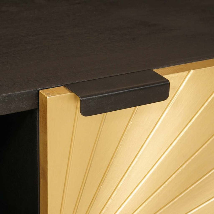 Kaffebord Svart og Gull 100 x 54 x 40 cm heltre mango