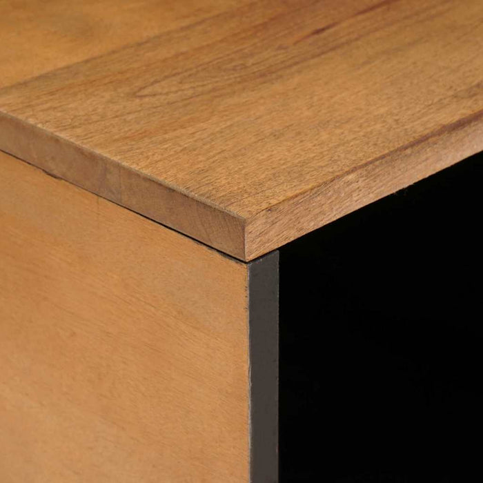 Kaffebord med hylle Lysebrun 80 x 50 x 40 cm heltre mango