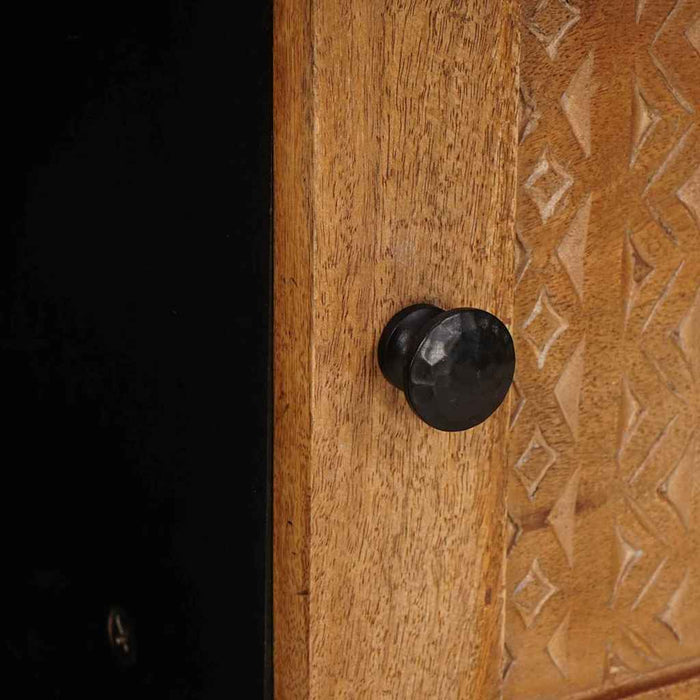 Kaffebord med hylle Lysebrun 80 x 50 x 40 cm heltre mango