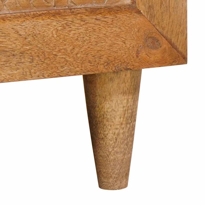 Kaffebord med hylle Lysebrun 80 x 50 x 40 cm heltre mango