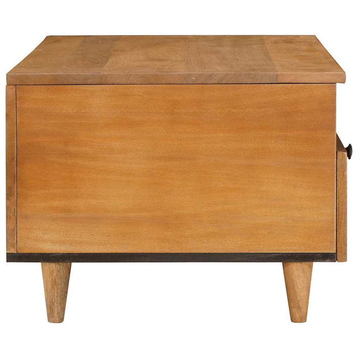 Kaffebord med skuff Lysebrun 80 x 54 x 40 cm heltre mango