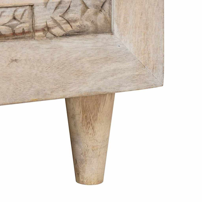 Kaffebord med hylle med dør Beige 100 x 54 x 40 cm heltre mango